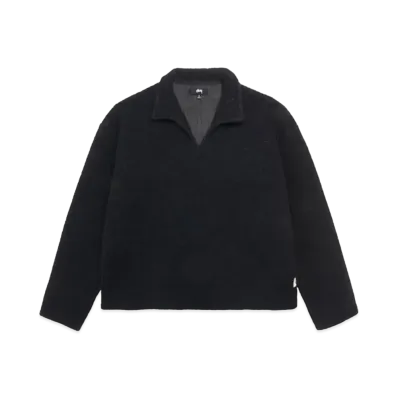 Stussy Wool Blend Sherpa Pullover "Black"