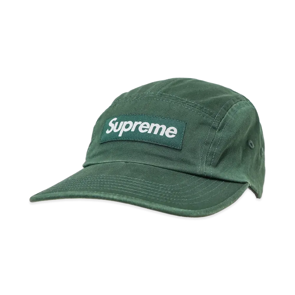 Supreme Washed Chino Twill Camp Cap (25FW) "Pine"