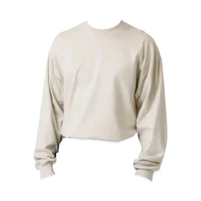 Los Angeles Apparel Long Sleeve Garment Dye Mockneck T-Shirt "Creme"