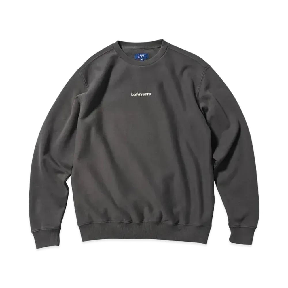 LFYT WORN OUT SMALL LOGO CREW SWEAT "BLACK"