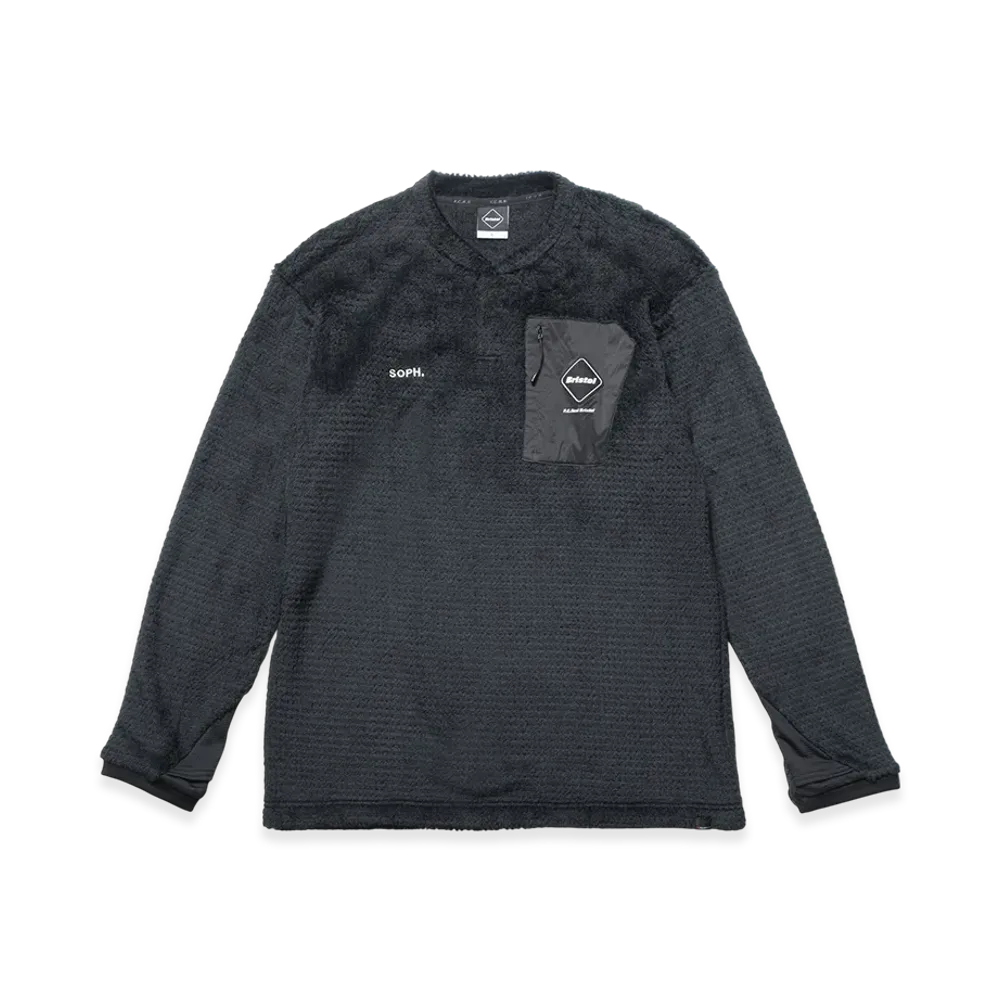 F.C.Real Bristol High Loft Fleece Top "Black"