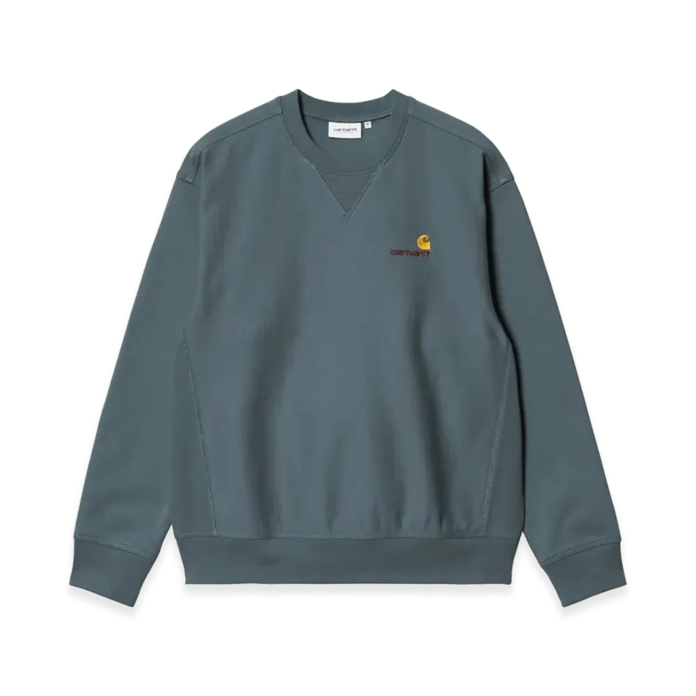 Carhartt WIP American Script Sweat "Office Blue"