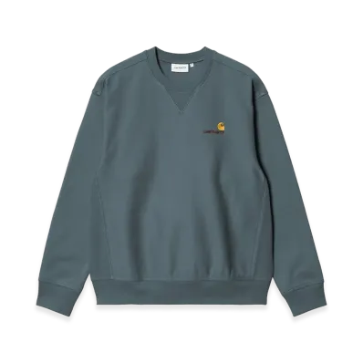 Carhartt WIP American Script Sweat "Office Blue"