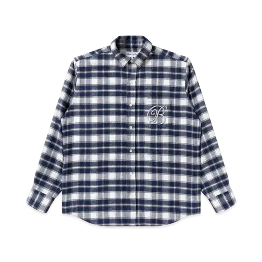 Blackeyepatch B Emblem Checked Flannel L/S Shirt "Blue"