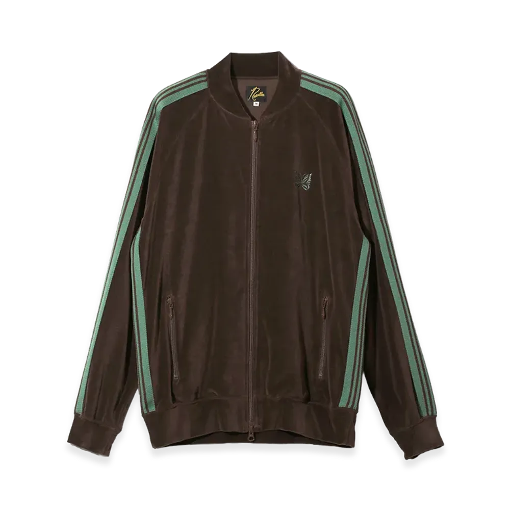 NEEDLES Rib Collar Track Jacket - C/PE Velour "Brown"