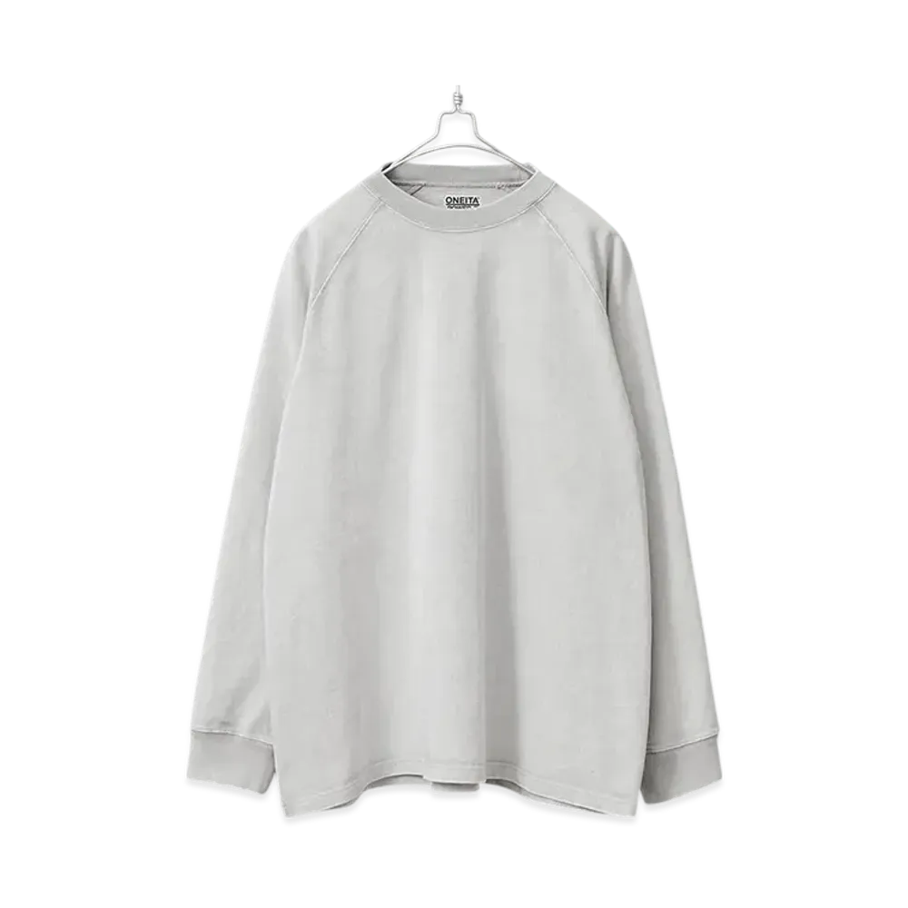 ONEITA Power Tee Super Heavyweight 13oz Long Sleeve T-Shirt "Gray"