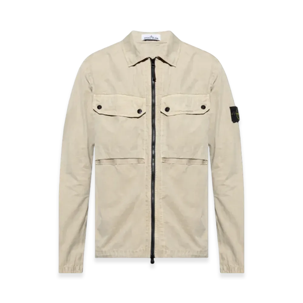 Stone Island 102WN Brushed Organic Cotton Overshirt - 23FW "Sand"