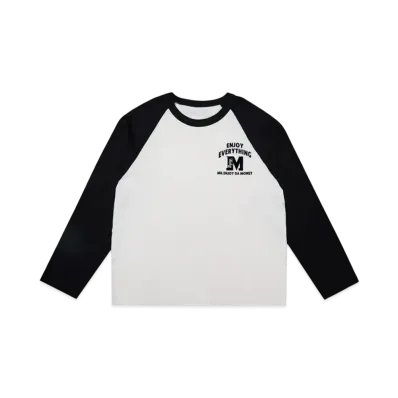 MR. ENJOY DA MONEY Emotional Printing Stamps Shoulder Sleeve "Black"