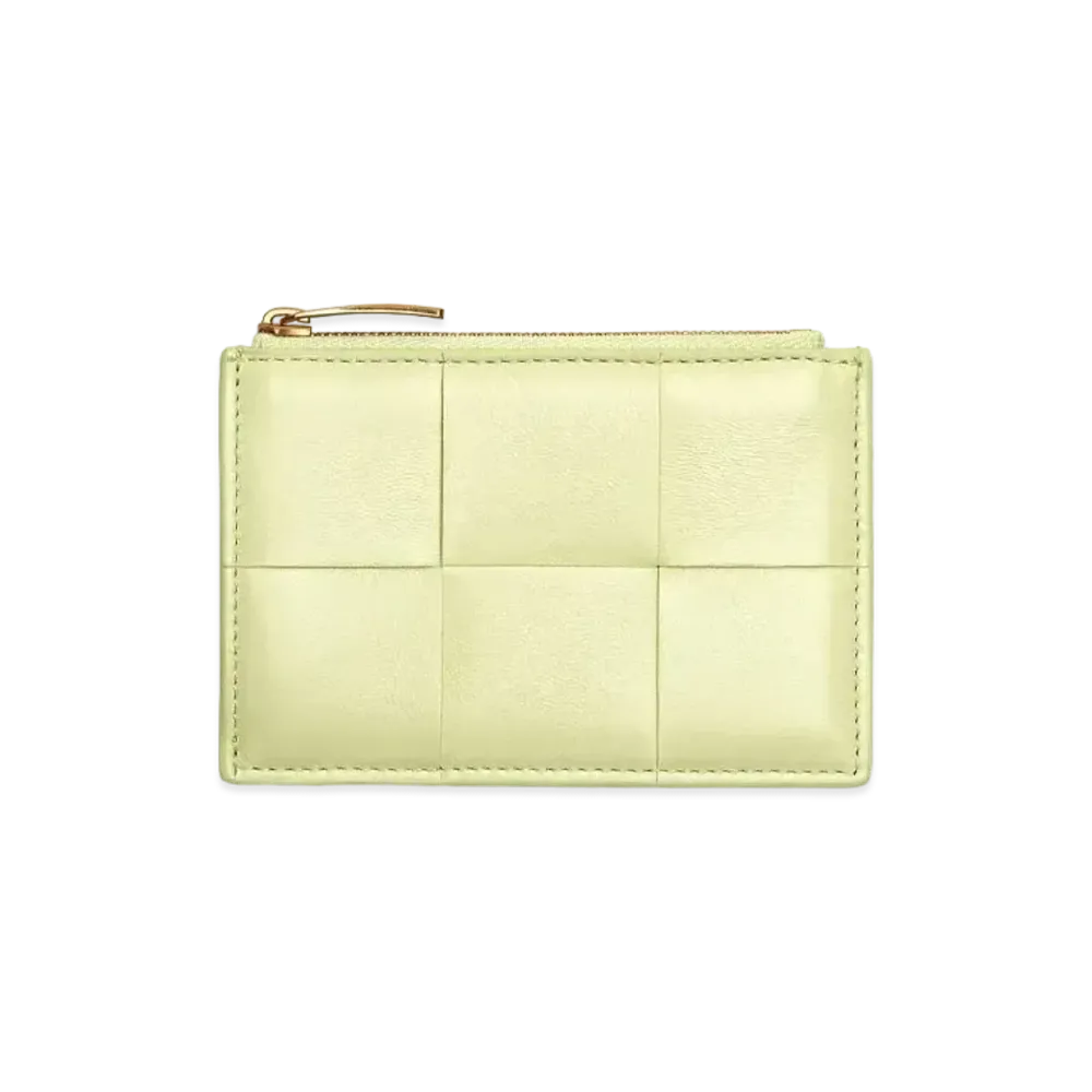 Bottega Veneta Zipped Card Case "Lemon Washed"