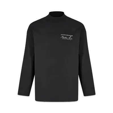 MARTINE ROSE Jersey Funnel Neck "Black"