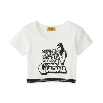HYSTERIC GLAMOUR Smoking Girl Chibi T-Shirt "White"