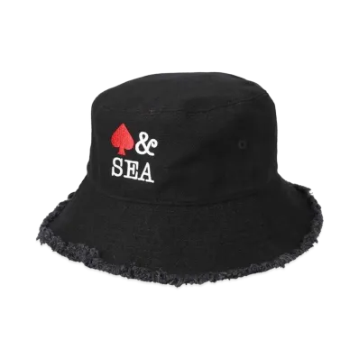 WIND AND SEA Canvas Bucket Hat(HTSP) "Black_Spade"