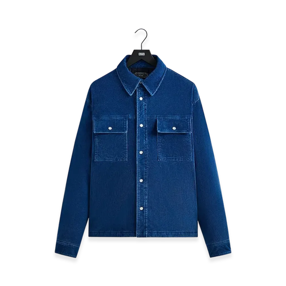 Kith Indigo Cord Vintage Apollo Shirt Jacket "Cyanotype"