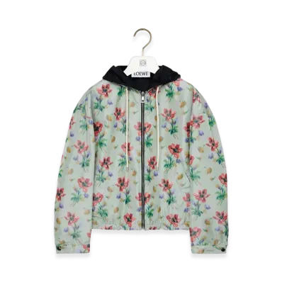 LOEWE Hooded Jacket "Green/Red"