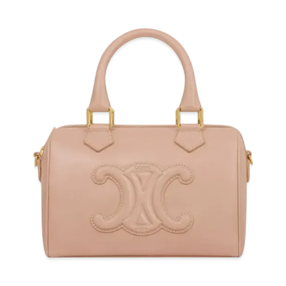 CELINE Small Boston in Smooth Calfskin "Soft Peach"