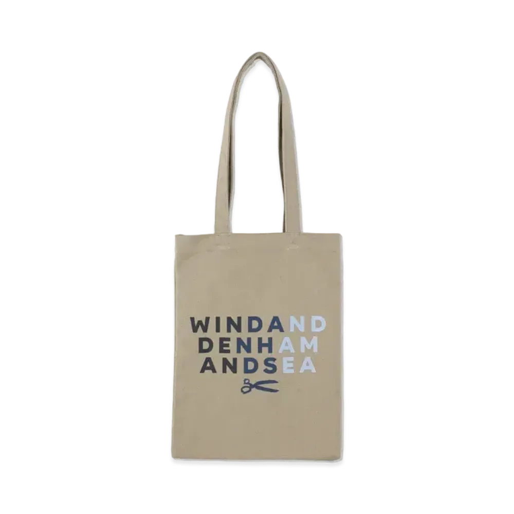 WIND AND SEA x DENHAM Canvas Tote Bag (Small) "Sea ​​Brown"