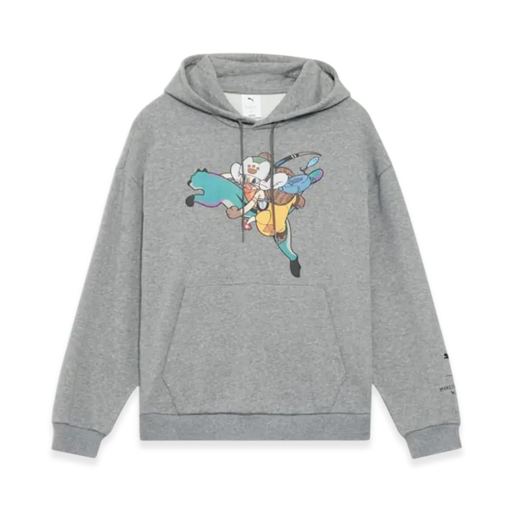 PUMA x Monster Hunter Wilds Front Print Hoodie "Medium Gray Heather"
