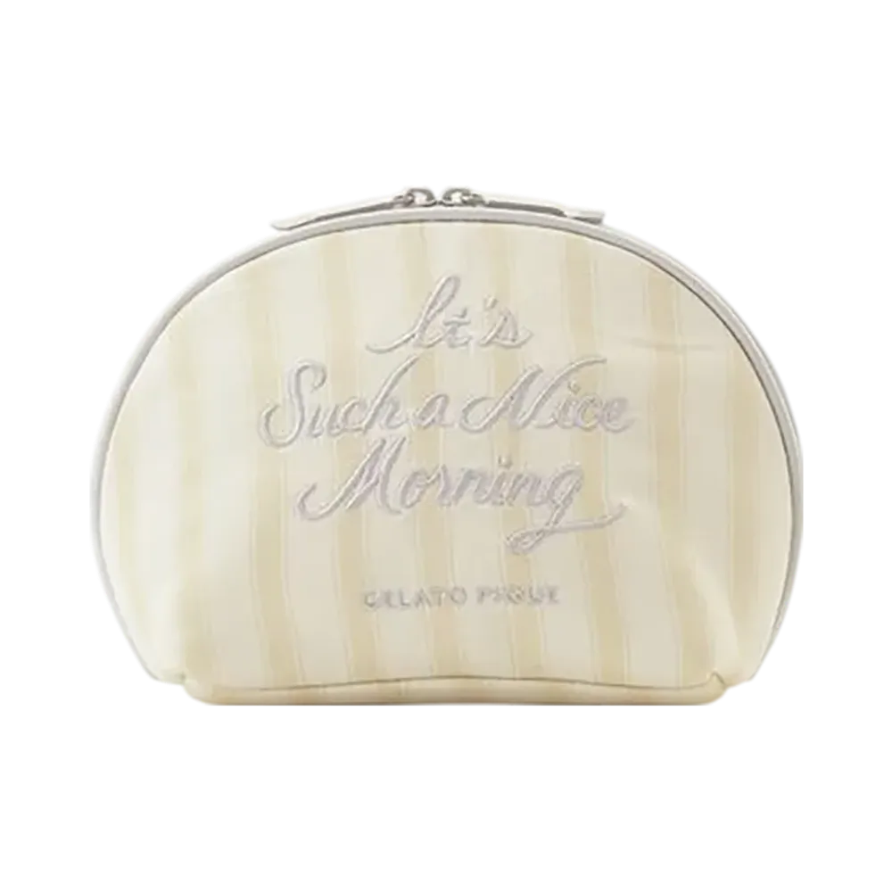 GELATO PIQUE Logo Embroidered Semi-Circle Pouch "Yellow"