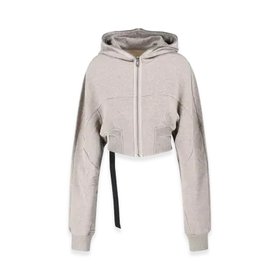Rick Owens Women's Felpa Crop "Gray"