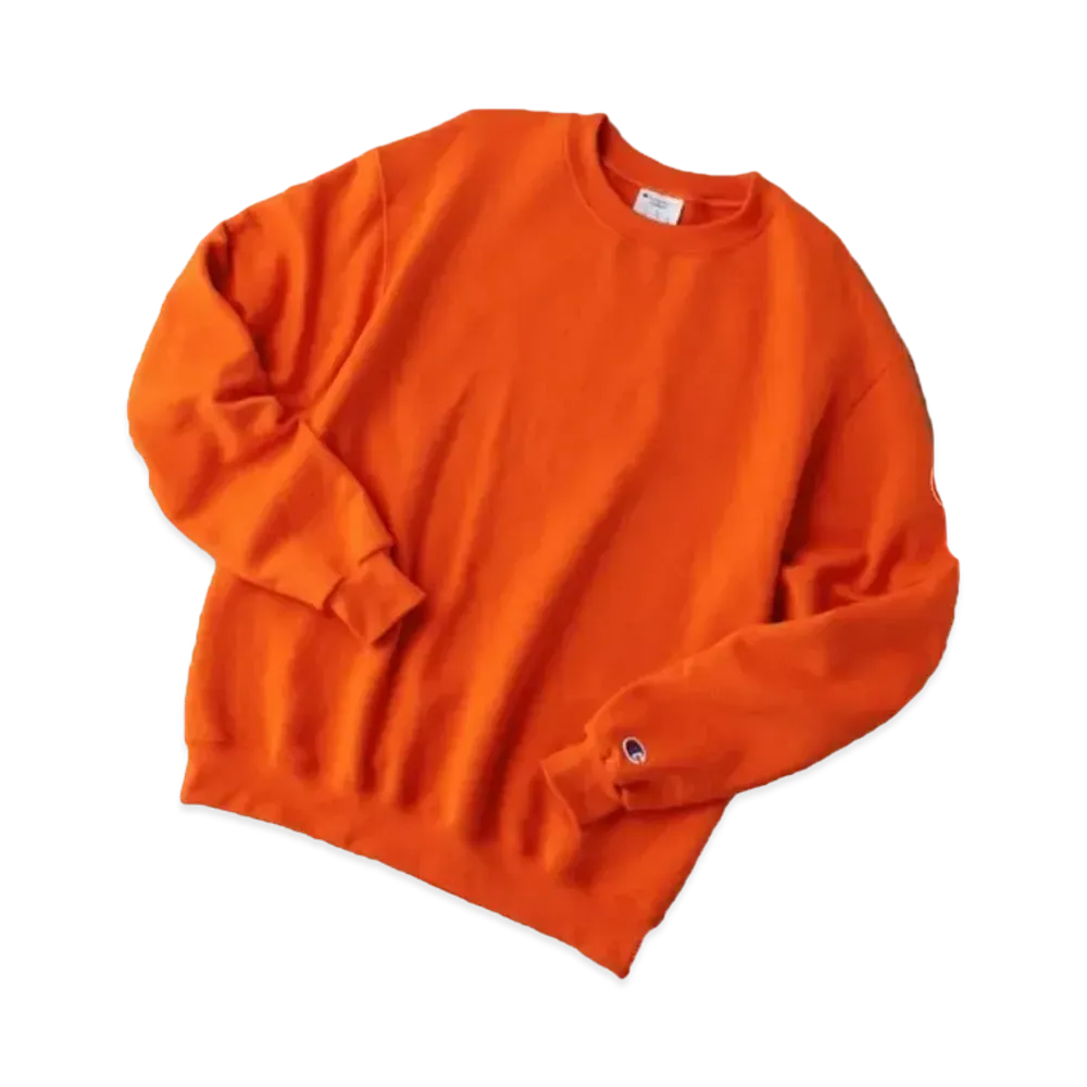 Champion Oversized Pullover Crew Neck Sweatshirt "Orange"