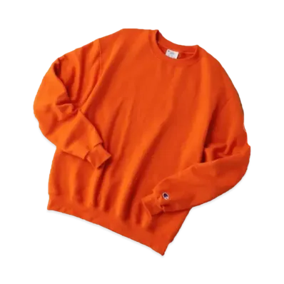 Champion Oversized Pullover Crew Neck Sweatshirt "Orange"