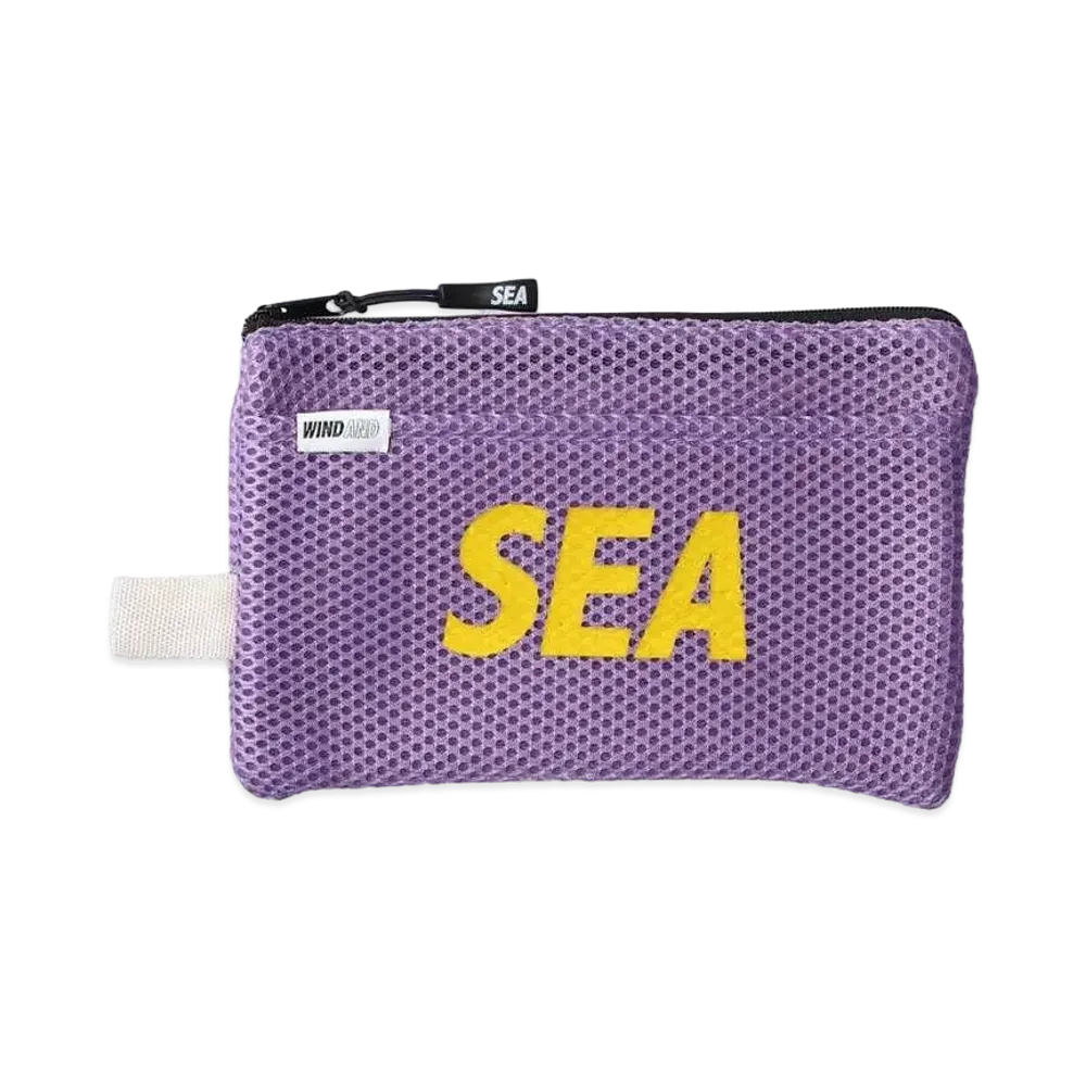 WIND AND SEA MESH ZIPPER POUCH "Purple"