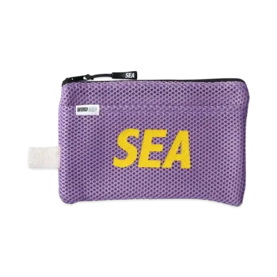 WIND AND SEA MESH ZIPPER POUCH "Purple"