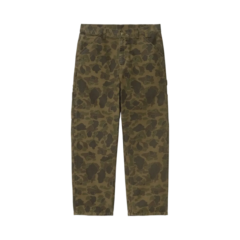 Carhartt WIP Duck Single Knee Pant "Camo Duck,Green/Office Green(Garment Dyed)"