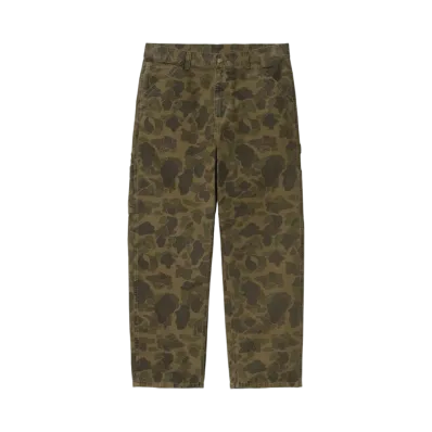 Carhartt WIP Duck Single Knee Pant "Camo Duck,Green/Office Green(Garment Dyed)"