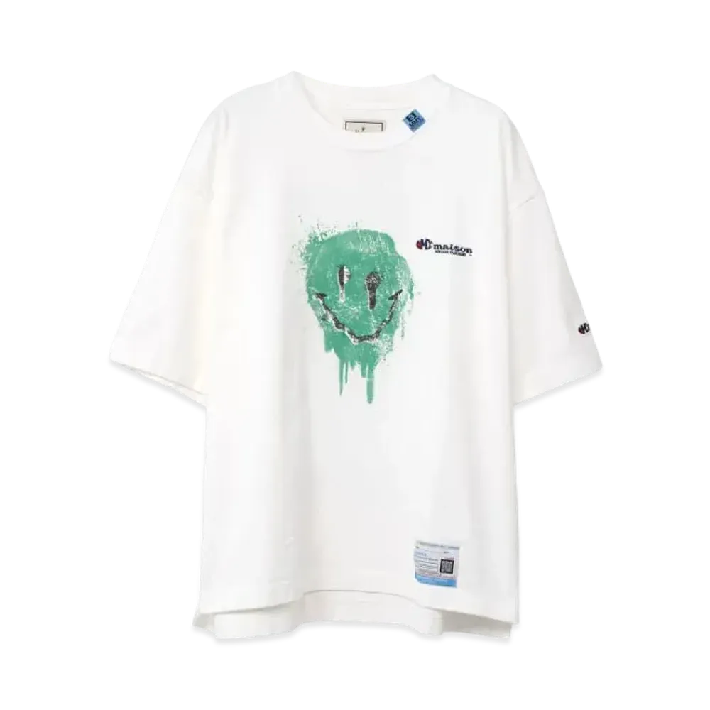 Maison MIHARA YASUHIRO Smily Face Printed T-shirt "White"