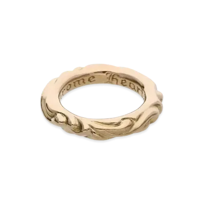 Chrome Hearts 22K Scroll Band Ring "Yellow Gold"