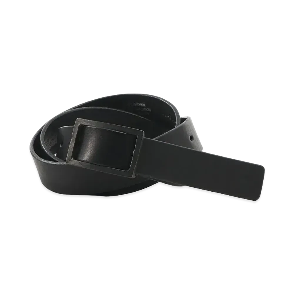 Yohji Yamamoto Y's BELT NUME LEATHER 24MM SHARP BUCKLE BELT "Black"