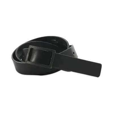 Yohji Yamamoto Y's BELT NUME LEATHER 24MM SHARP BUCKLE BELT "Black"