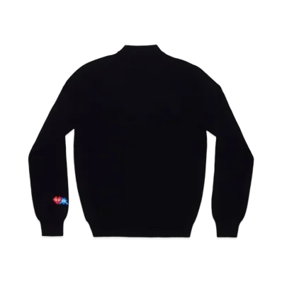 PLAY COMME des GARCONS Invader Women's Lambswool Cardigan "Navy"