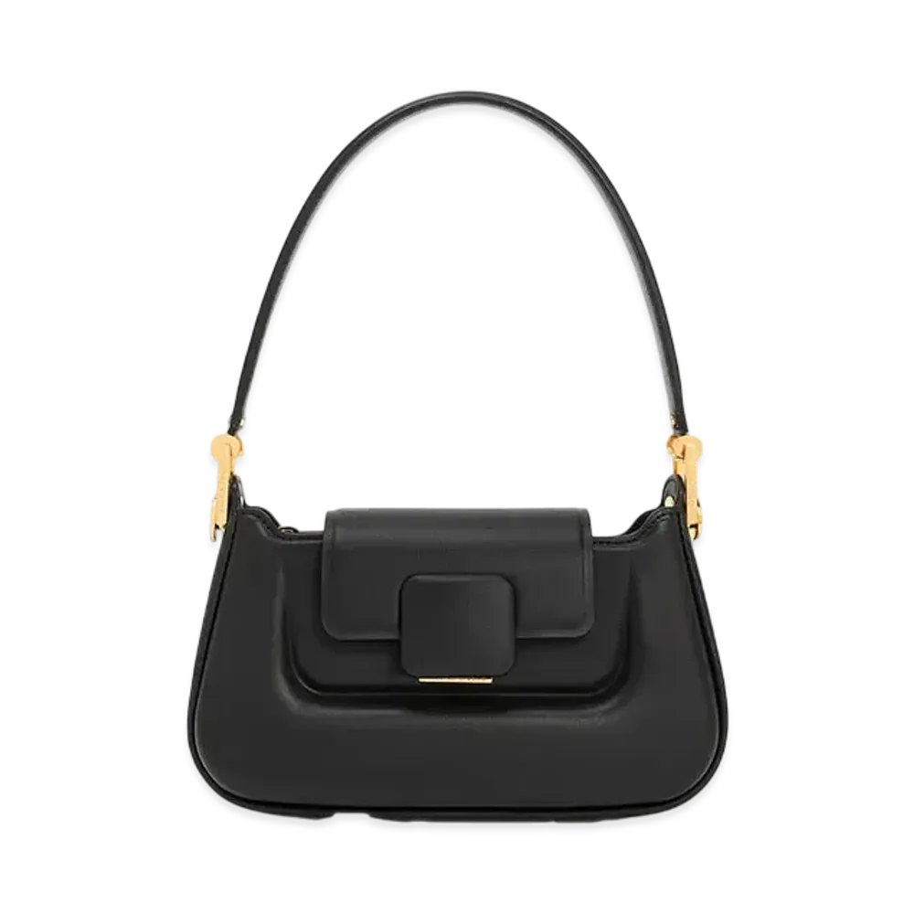 CHARLES & KEITH Core Push-Lock Top-Handle Bag "Black"