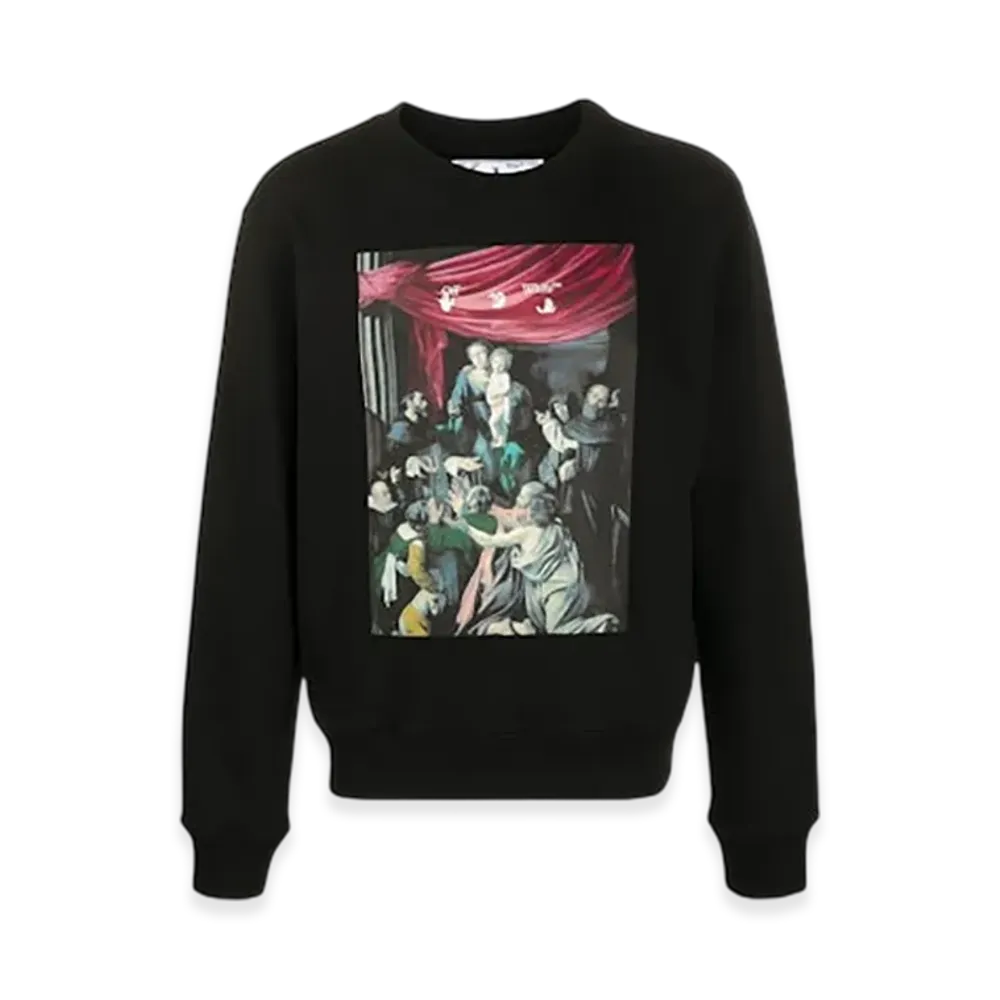 Off-White Slim Fit Caravaggio Painting Sweatshirt "Black"