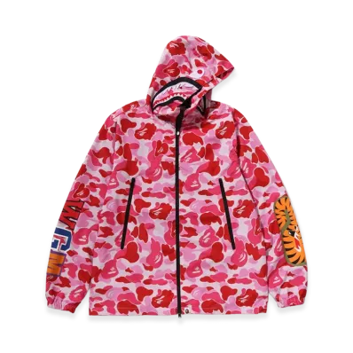 A BATHING APE ABC Camo Shark Hoodie Jacket "Pink"