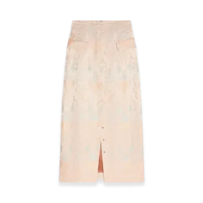 DRIES VAN NOTEN Women's Fitted Jacquard Skirt "Pink"