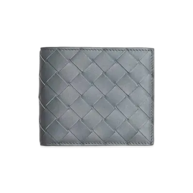 Bottega Veneta Intrecciato Calfskin Bi-fold Wallet "Slate"