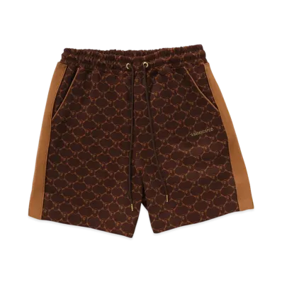 A BATHING APE College Monogram Relaxed Fit Sweat Shorts "Brown"