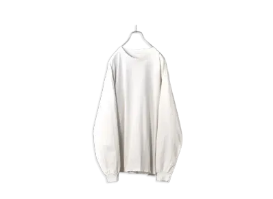 ANCELLM Embroidery Dyed LS T-Shirt "White"