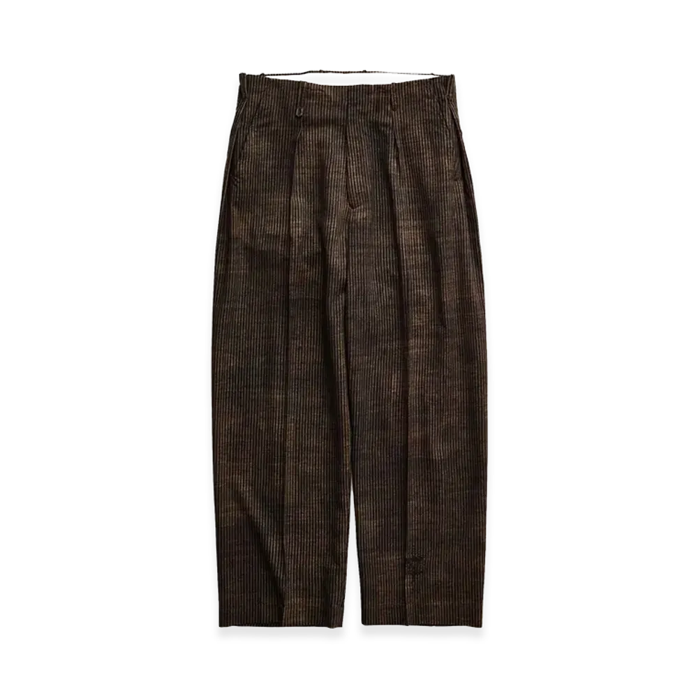 NICENESS N.Dickens Printed Stripe Resized Trousers "Wide Stripes"