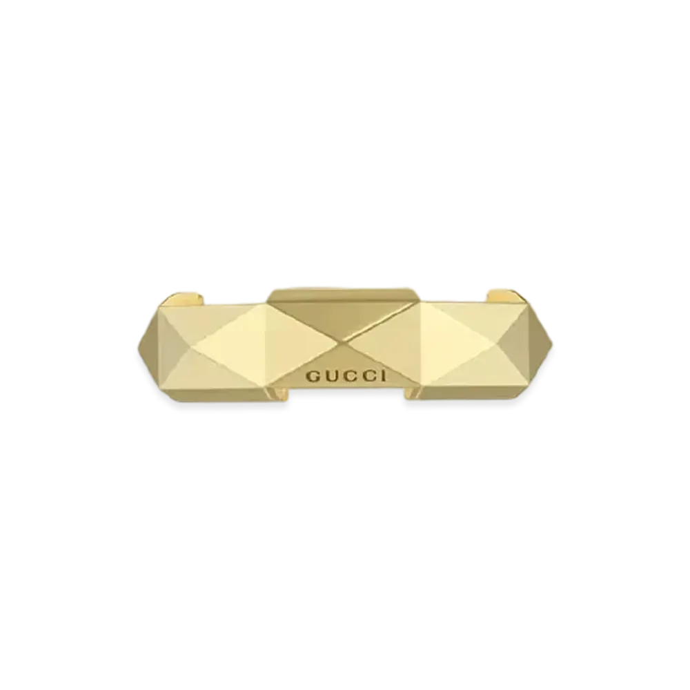 GUCCI LINK TO LOVE Studded Ring "Yellow Gold"