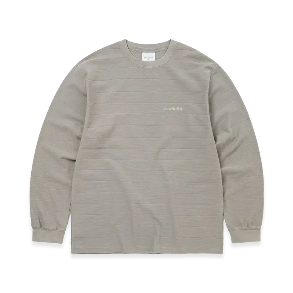 thisisneverthat Border Jacquard L/S Tee "Graphite"