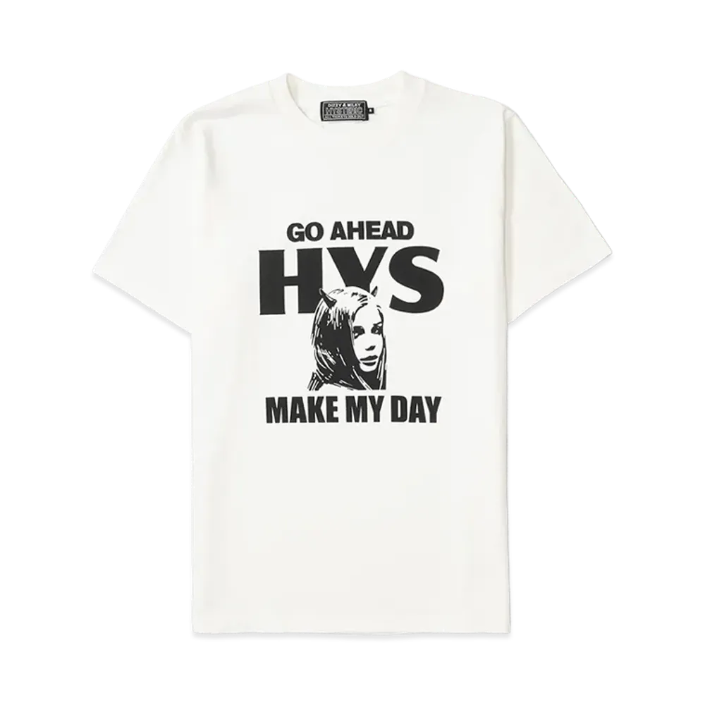 HYSTERIC GLAMOUR Make My Day Tee "White"
