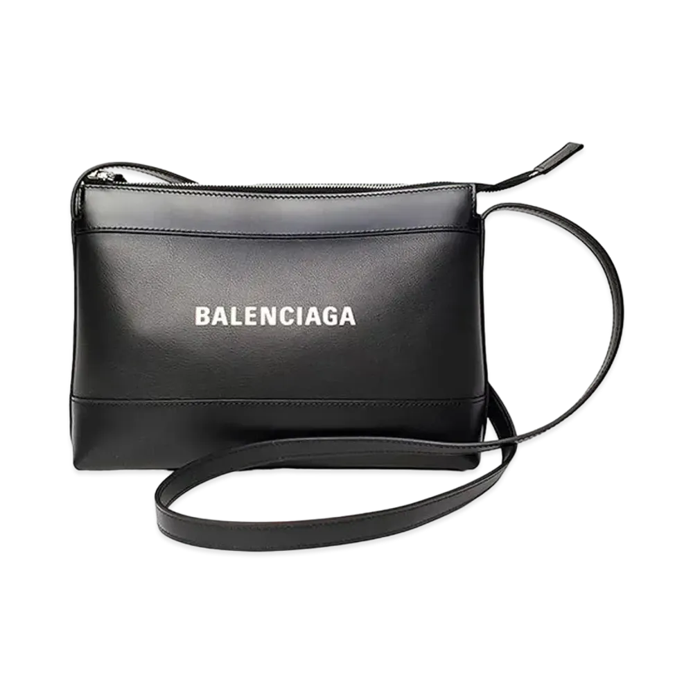 BALENCIAGA Navy Crossbody Shoulder Bag "Black"