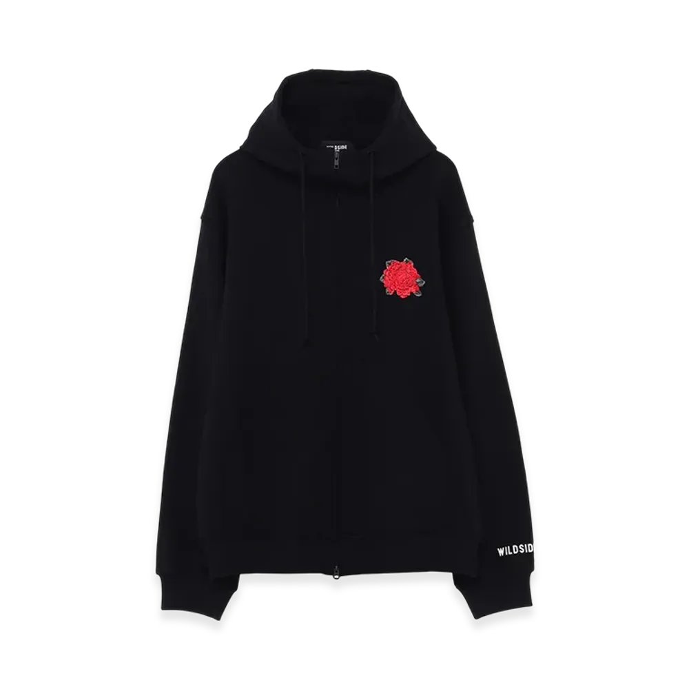WILDSIDE YOHJI YAMAMOTO Embroidery Zip Hoodie (Daria) "Black"