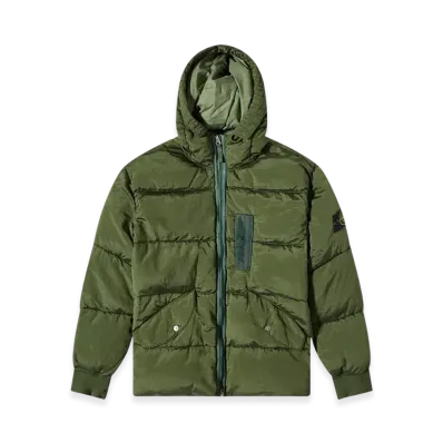 Stone Island 43619 Nylon Metal Econyl Regenerated Nylon Down Jacket - 22FW "Olive Green"