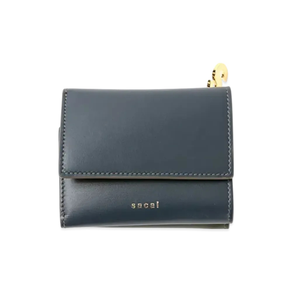 sacai Bicolor Trifold Wallet "Navy/Khaki"