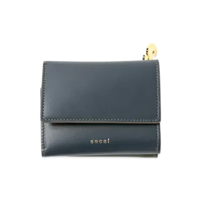 sacai Bicolor Trifold Wallet "Navy/Khaki"